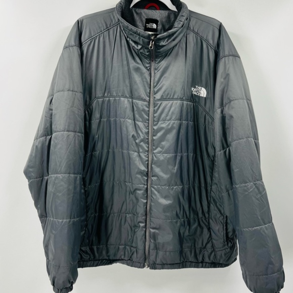 The North Face Men's‎ Primaloft Quilted Black Puffer Outdoor Jacket Grey Size XL